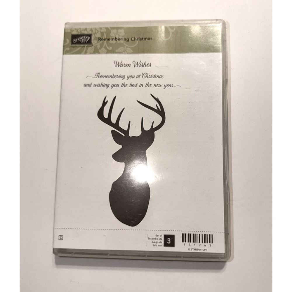 Stampin' Up! Remembering Christmas Warm Wishes Deer Stamp Set Unmounted Crafting